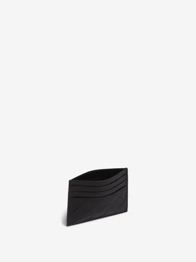 Bottega Veneta Intrecciato Leather Cardholder In Black