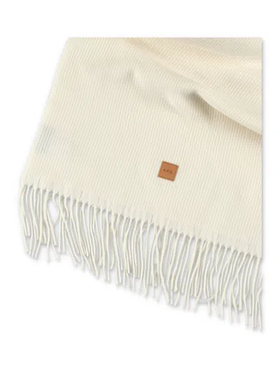 Apc A.p.c. Aria Wool Scarf In Neutral