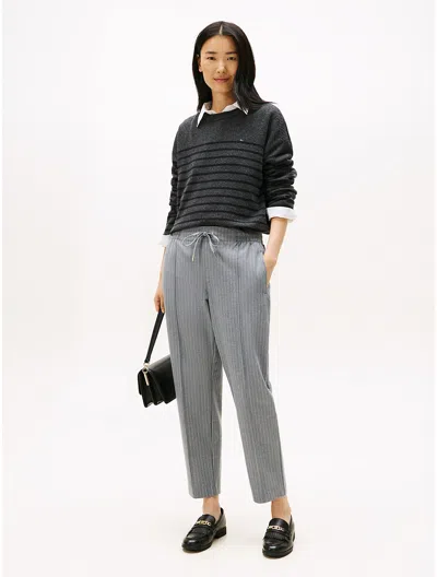 Tommy Hilfiger Tapered Drawstring Pant In Gray