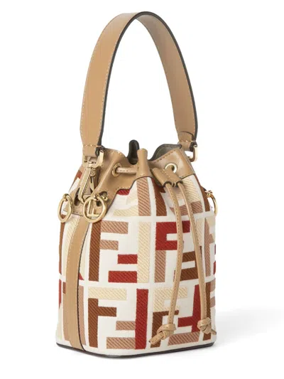 Fendi Mini Mon Tresor Ff-motif Bucket Bag In Multi