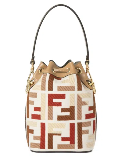 Fendi Mini Mon Tresor Ff-motif Bucket Bag In Multi