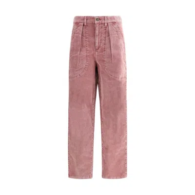 Isabel Marant Étoile Onyta Corduroy Pants In Pink