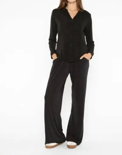Ripley Rader Ponte Knit Wide Leg Cropped Pant In Black In Black
