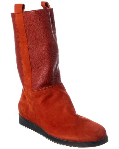 Arche Baokow Leather Boot In Red