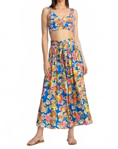 Johnny Was Palazzo Cropped Pant In Pauline In Blue