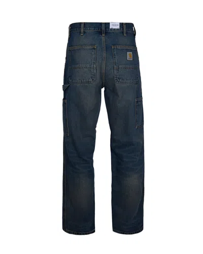 Carhartt Five-pocket Denim Trousers Featuring Belt Loops In Blue