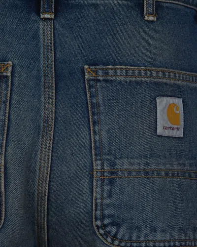 Carhartt Five-pocket Denim Trousers Featuring Belt Loops In Blue