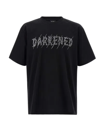 44 Label Group Men Darkened Type T-shirt In Black