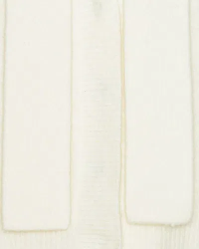 Rotate Birger Christensen Cardigan Con Sciarpa Lavorata A Maglia Bianco In White