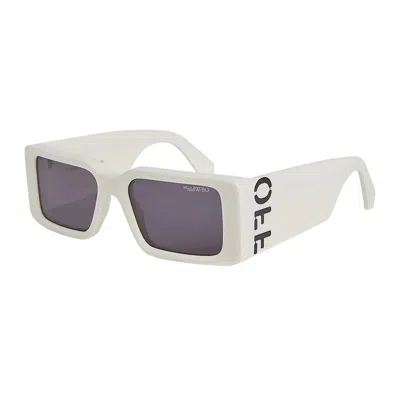 Off-white Sunglasses Rectangle Full Rim, Black Frame And Grey Lens Oeri097milano1007 In White
