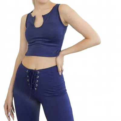 Koy & Victoria Serita Crop Top In Royal Blue In Blue