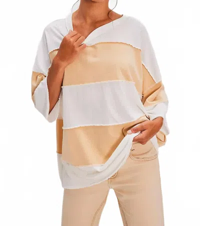 Free People Maddie Tee In Ivory Combo In Multi