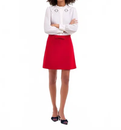 Draper James Mini Skirt In Festive Red In Red