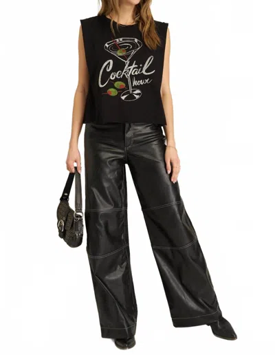 Project Social T The Cocktail Hour Tank In Black In Black