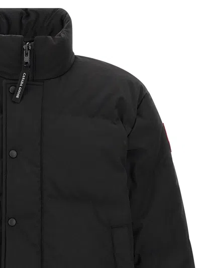 Canada Goose Bayview Logo Patch Down Jacket In Black