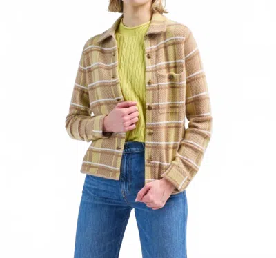 Guest In Residence Dylan Plaid Cashmere Shirt In Almond Combo In Neutral