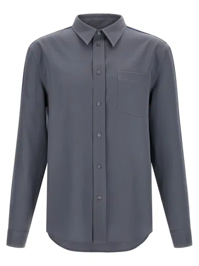 Marni Wool Shirt With Button-down Collar And Pocket In Gray