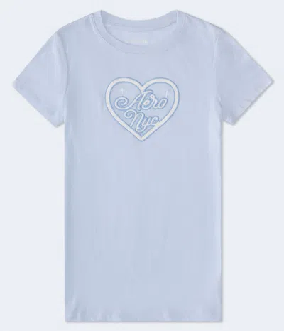 Aéropostale Nyc Heart Graphic Tee In Blue