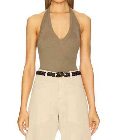 Nili Lotan Ivey Off-the-shoulder Top In Military Green In Green