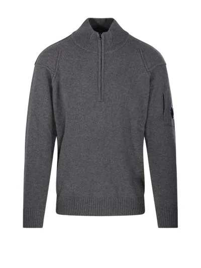 C.p. Company Arm Pocket Cuffs Hem Sweater In Purple
