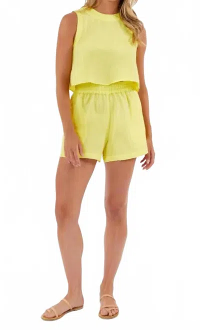 Livro Pool Shorts And Matching Top In Citron In Yellow