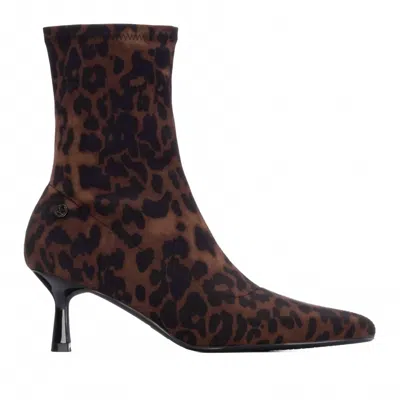 Xti Women's 144702 Heels Booties In Leopard In Brown
