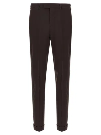 Pt Torino Tailored Trousers In Brown