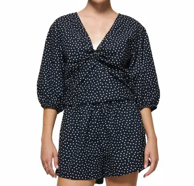 Nation Ltd Celeste Puff Sleeve Top In Black