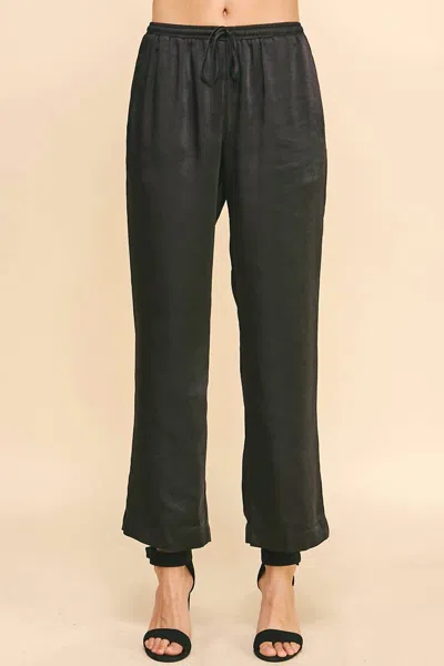 Pinch Go To Glam Straight Leg Pants In Black In Gray