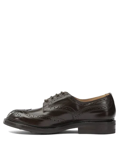Tricker's Brogue Lace-up Derby Shoes With Round Toe