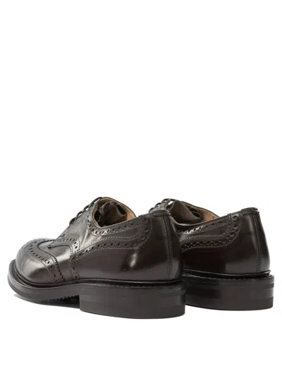 Tricker's Brogue Lace-up Derby Shoes With Round Toe