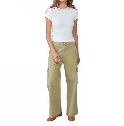 Lola Jeans Women's Cargo Pant In Artichoke In Green