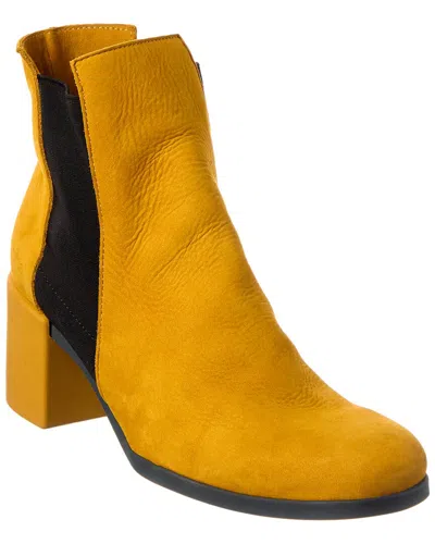 Arche Angaro Leather Bootie In Yellow