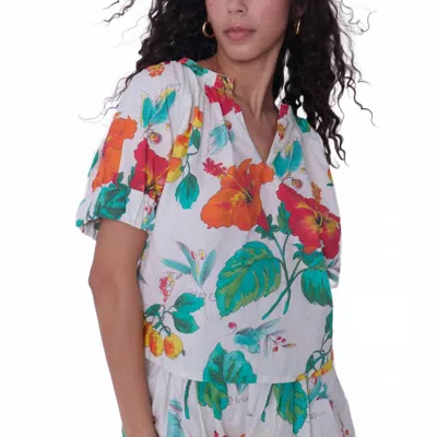 Love The Label Dawson Top Carmela Floral Print In Multi
