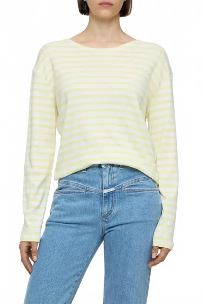 Closed Basic Long Sleeve Shirt In Lemon In Yellow