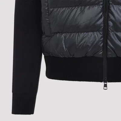 Moncler Padded Wool Zip-up Hoodie Clothing In Blue