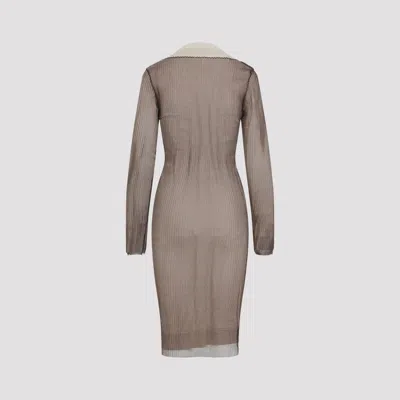 Mm6 Maison Margiela Ribbed Buttoned Cardigan Dress