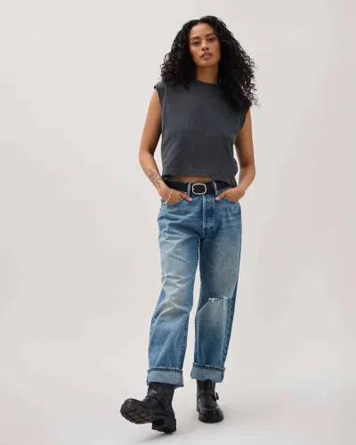 Richer Poorer Michelle Relaxed Muscle Tee In Stretch Limo In Gray