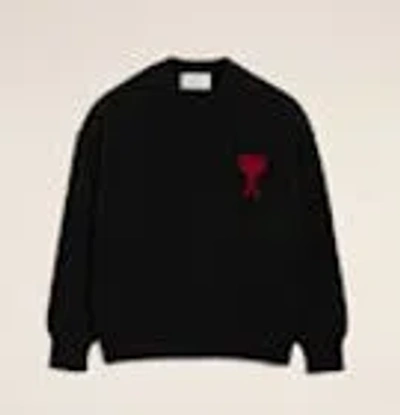 Ami Alexandre Mattiussi Ami Paris Adc Crewneck Sweater In Black