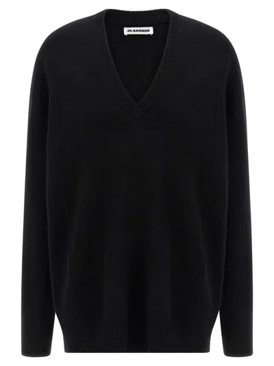 Jil Sander Cashmere Sweater Sweaters And Cardigans Black In Black