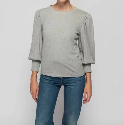 Nation Ltd Loren Peasant Tee In Heather Grey In Gray
