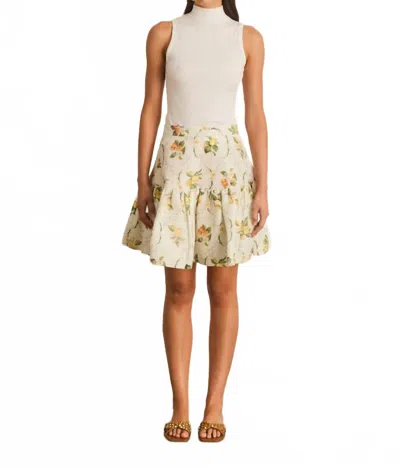 Aqua Blu Paloma Mini Skirt In Valencia In Multi