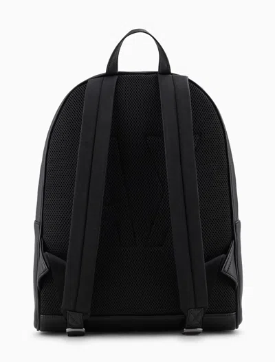 Armani Exchange Zip-pocket Backpack In Black