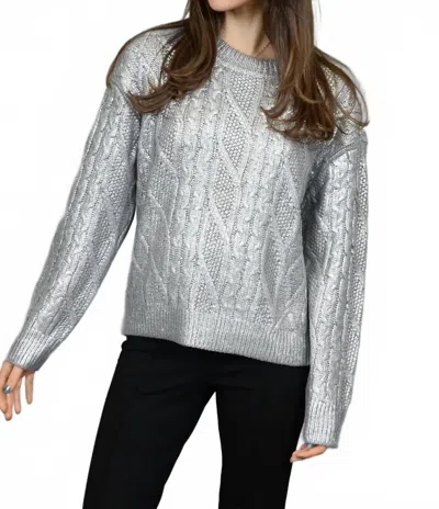 Rd International Rowayne Sweater In Silver Foil In Silver