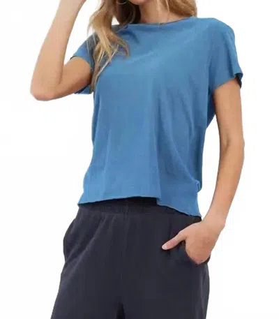 Lamade Mitered Back Winston Tee In Elemental Blue In Blue