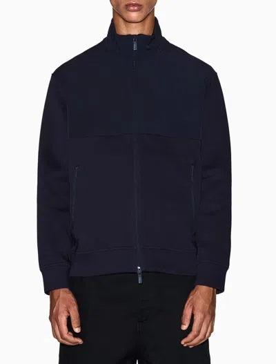 Armani Exchange Zipper Sweatshirt In Blue