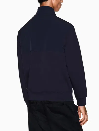 Armani Exchange Zipper Sweatshirt In Blue