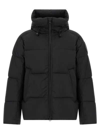 Canada Goose Black Nylon Crofton Down Jacket In Black