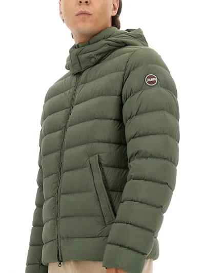 Colmar Hooded Horizontal-quilted Down Jacket In Green
