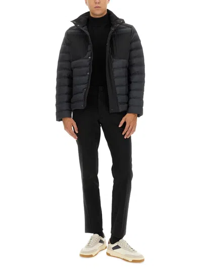 Colmar High Neck Hooded-puffer Jacket In Black